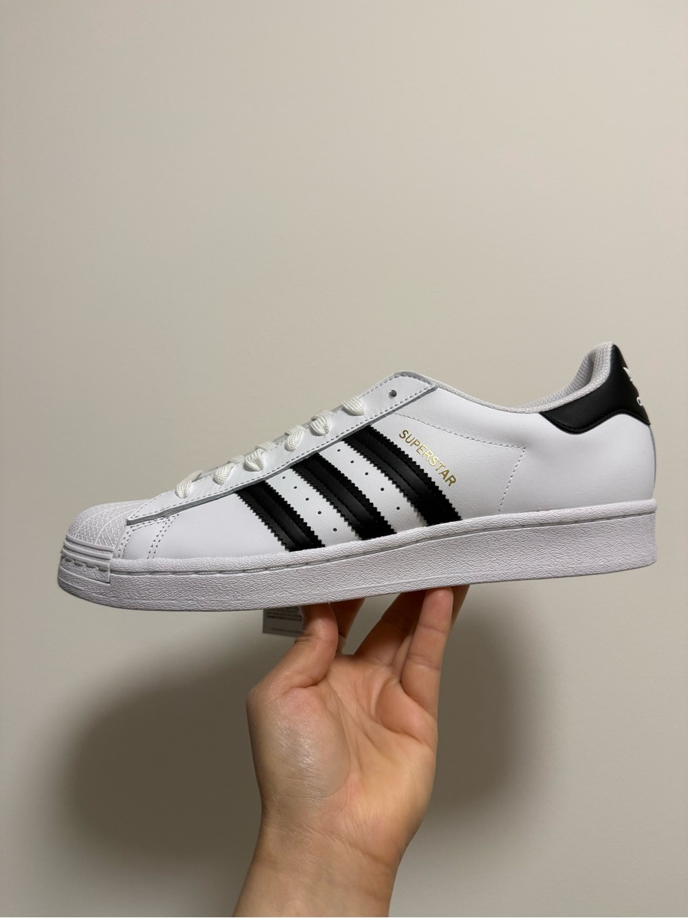 adidas White and Black Superstar Men’s Sneakers